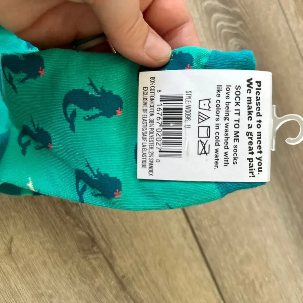 Sock it to Me Mermaid Princess Crew Socks - New with Tags